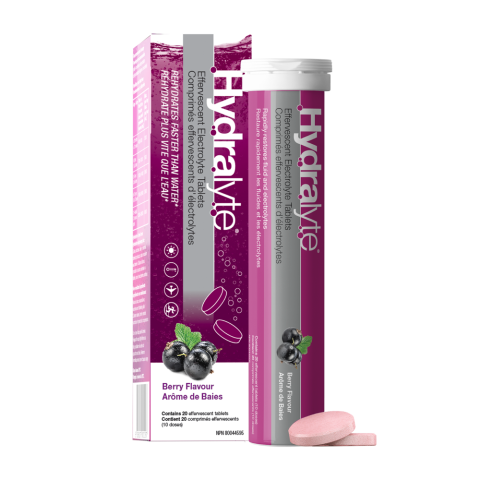 Hydralyte Effervescent Electrolyte Tablet, Berry